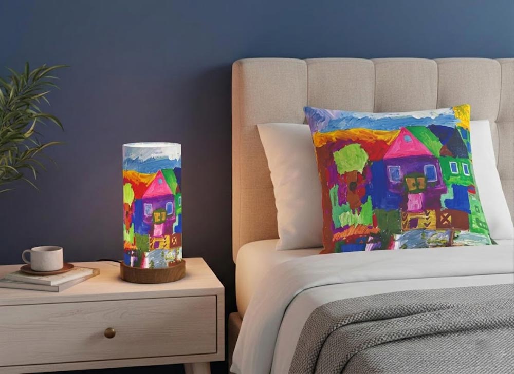 Lamp and Pillowcases "Armen"