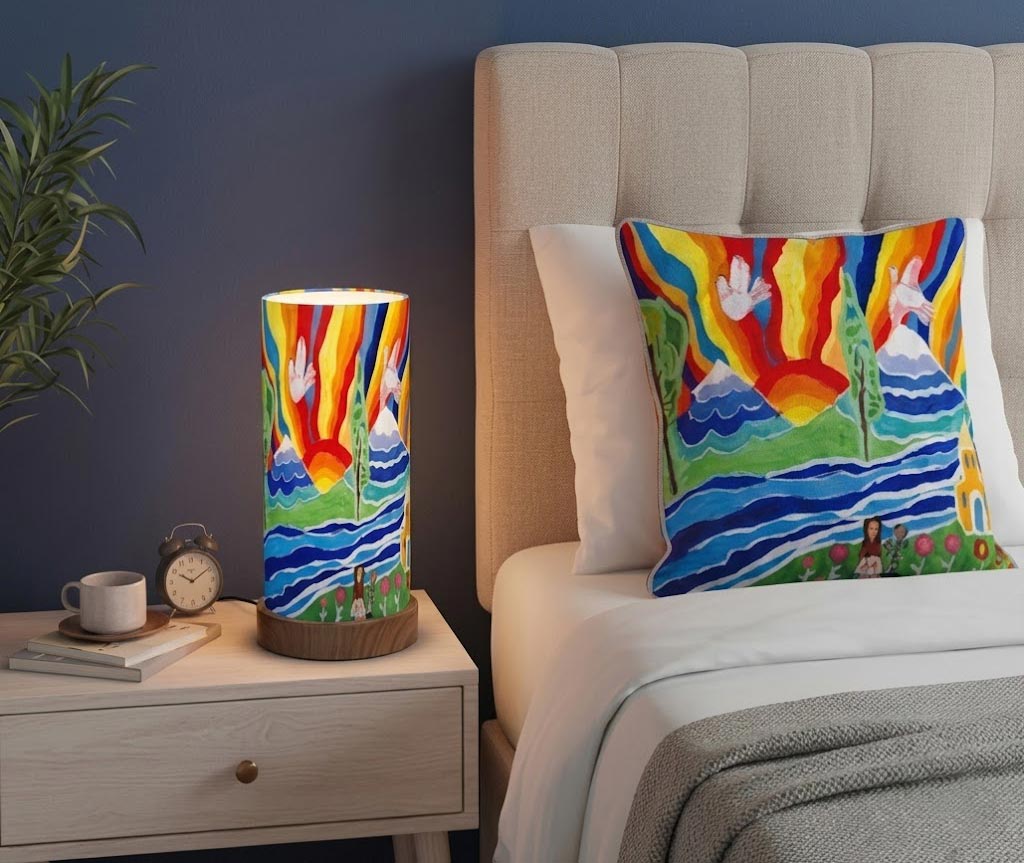 Lamp and Pillowcases "Arsine"