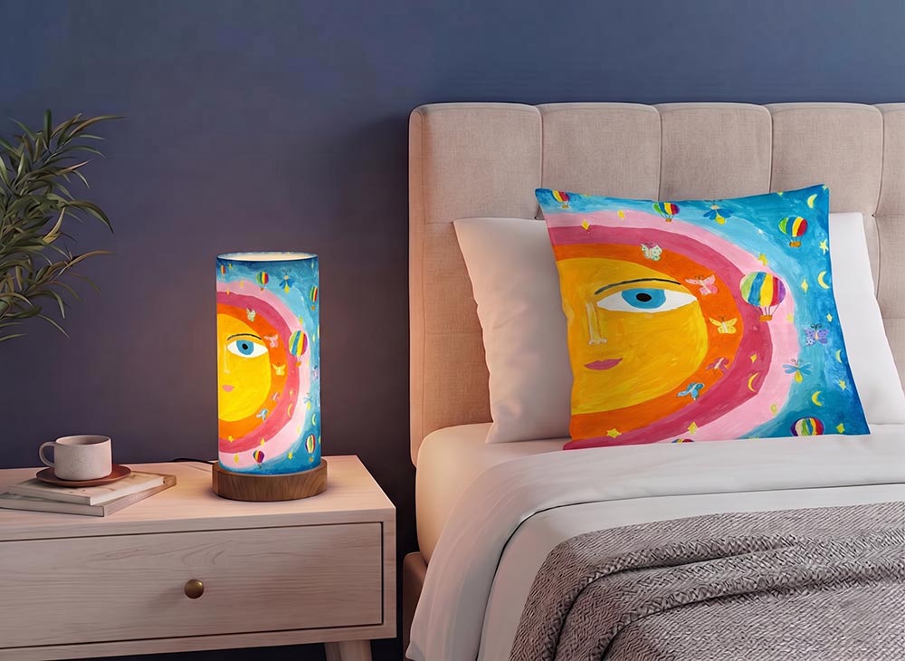 Lamp and Pillowcases "Araxia"